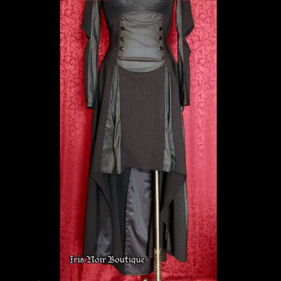 Lip Service Gangsta Pranksta Goth Steampunk High Waist Bustle Corset Skirt S - Picture 7 of 9